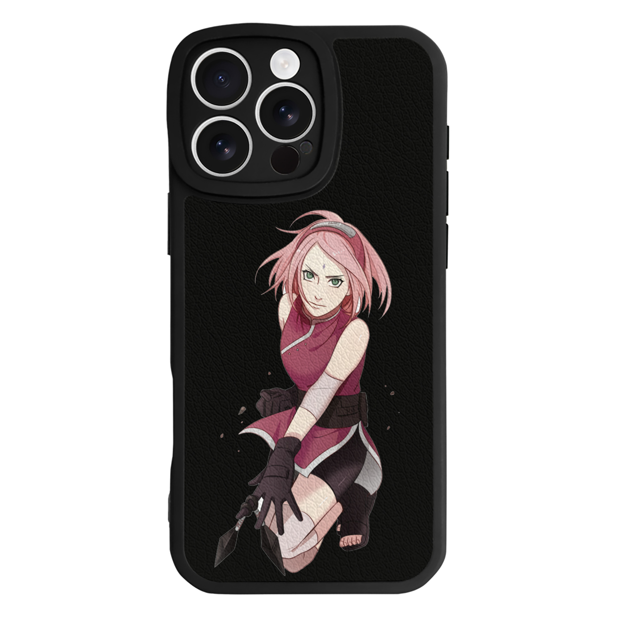 （画像用） NARUTO -ナルト- 春野サクラ Haruno Sakura 【iPhone 16シリーズ対応】シリコンスマホケース（レザー調） 材質：シリコン